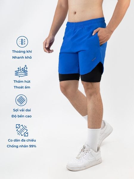Quần short thể thao 2 lớp nam Reeta A2130