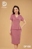  Peplum cổ ve lệch 