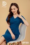  Peplum cổ ve lệch 