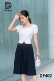  Đầm Peplum xoè kẻ 