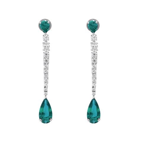 Bông Tai Bạc SV925 đính Gioialite Calista 05WCZOR5342DG
