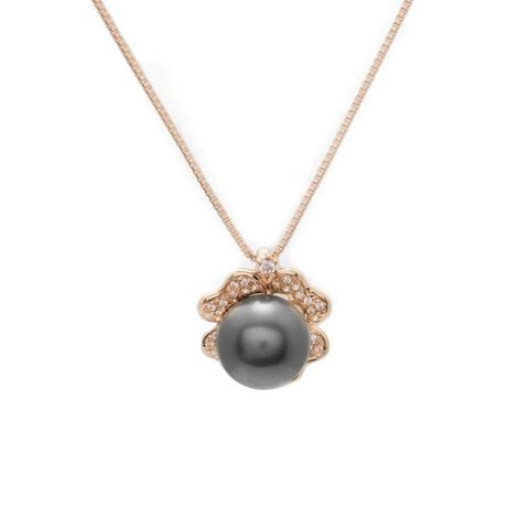 Mặt Dây Vàng K18YG đính Ngọc trai Tahiti Calista AIJPD00177