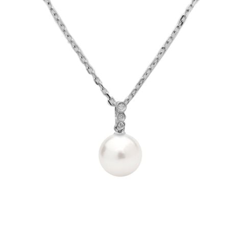 Mặt Dây Vàng K18WG đính Ngọc trai Freshwater Calista ALHPD002374.NK