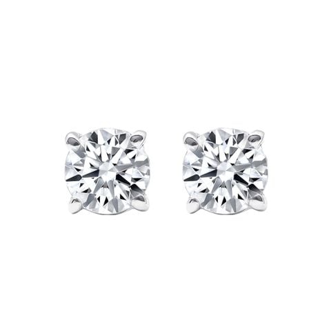 Bông Tai Vàng K14WG đính Moissanite Calista IEPE02979.1