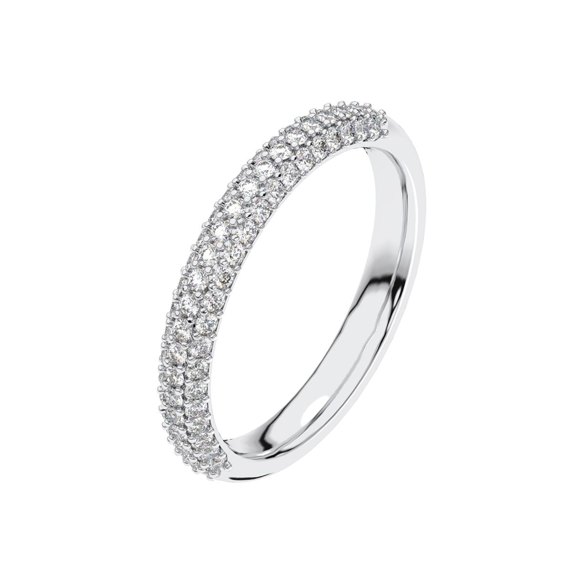  Nhẫn Cưới Vàng K14WG đính CZ Calista AERG01218.1 