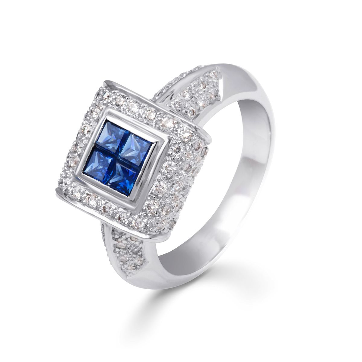  Nhẫn Vàng K18WG đính Sapphire Calista AIJT_HRG003 