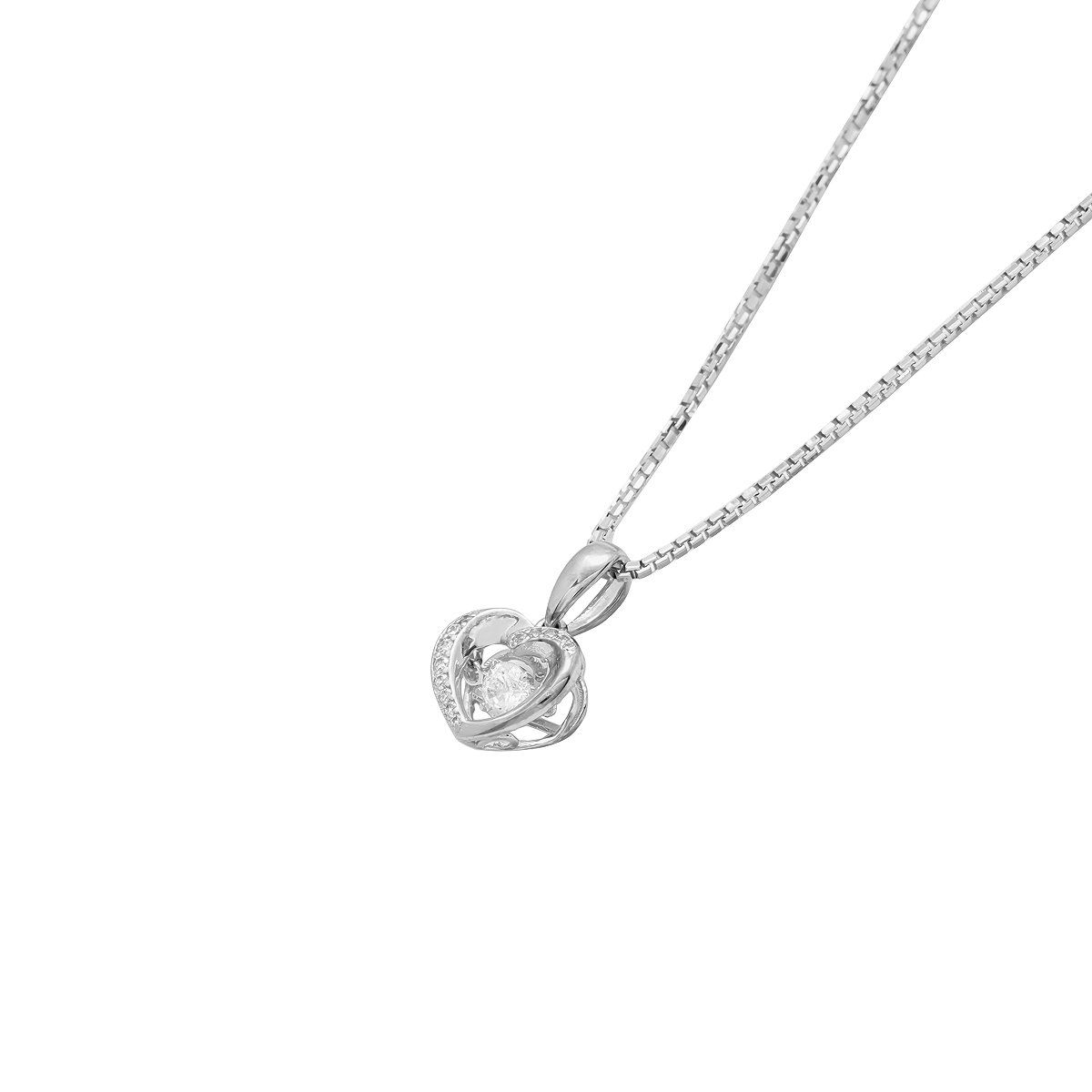  Mặt Dây Dancing Stone Vàng K10WG đính CZ Calista ABPD04730 