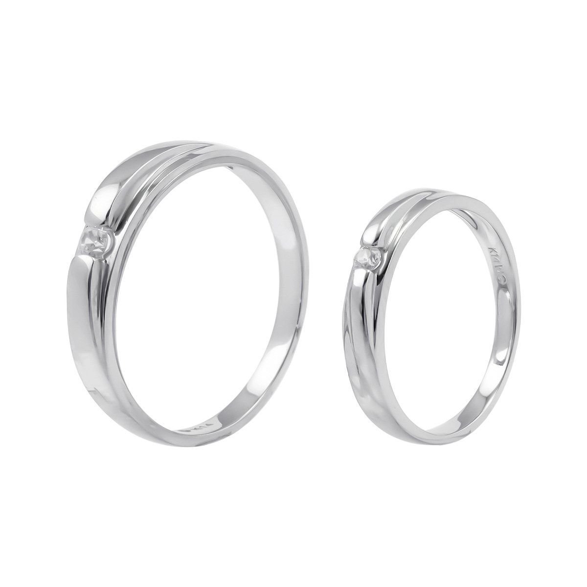  Nhẫn Cưới Vàng K14WG đính CZ Calista LERG05440 