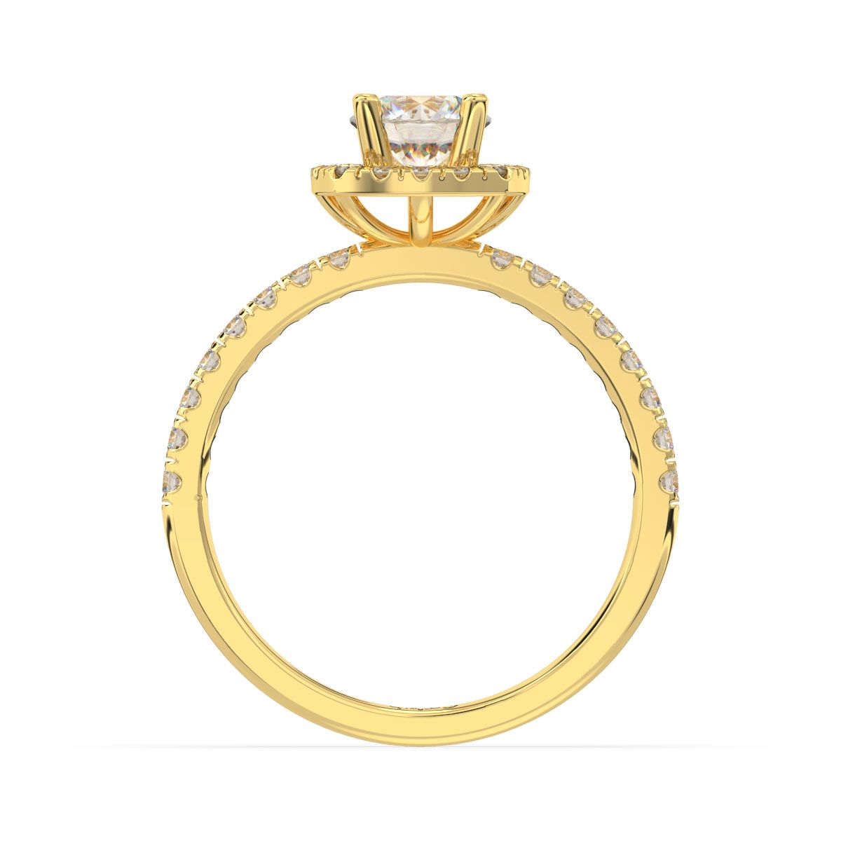  Nhẫn Vàng K14YG đính CZ Calista 14YCZCZN90036 