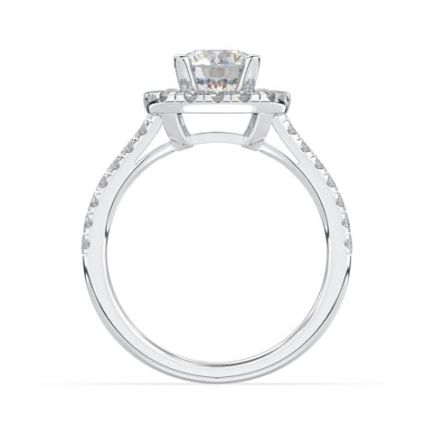 Nhẫn Bạch kim PT900 đính Moissanite Calista 90WMSDDN90024