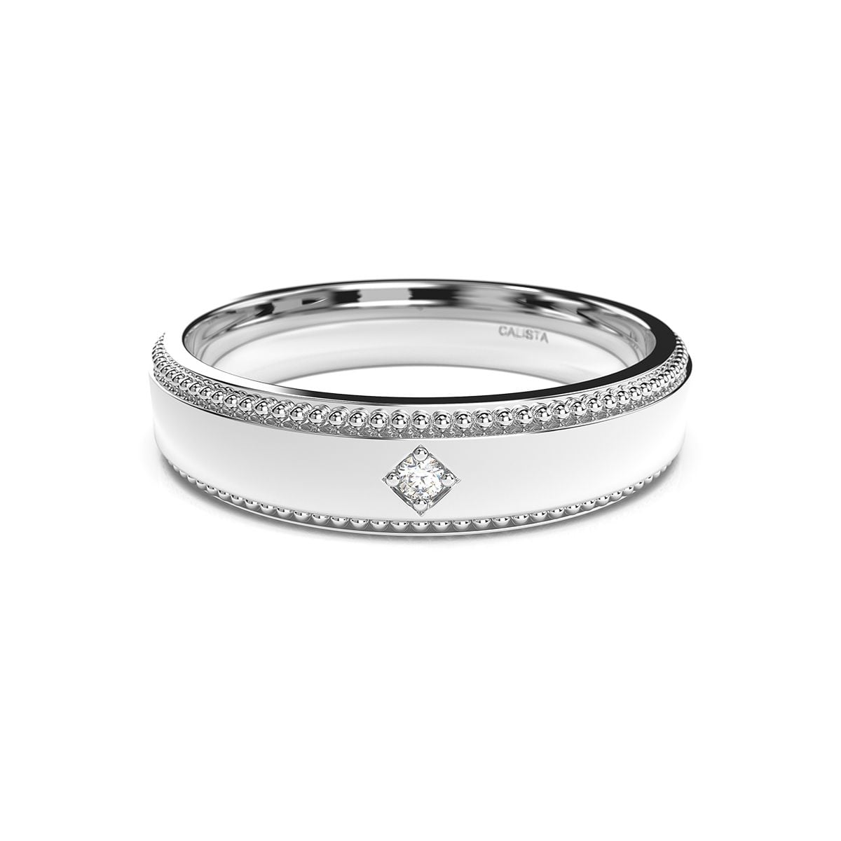  Nhẫn Cưới Vàng K18WG đính CZ Calista 18WCZ00N90020.2 