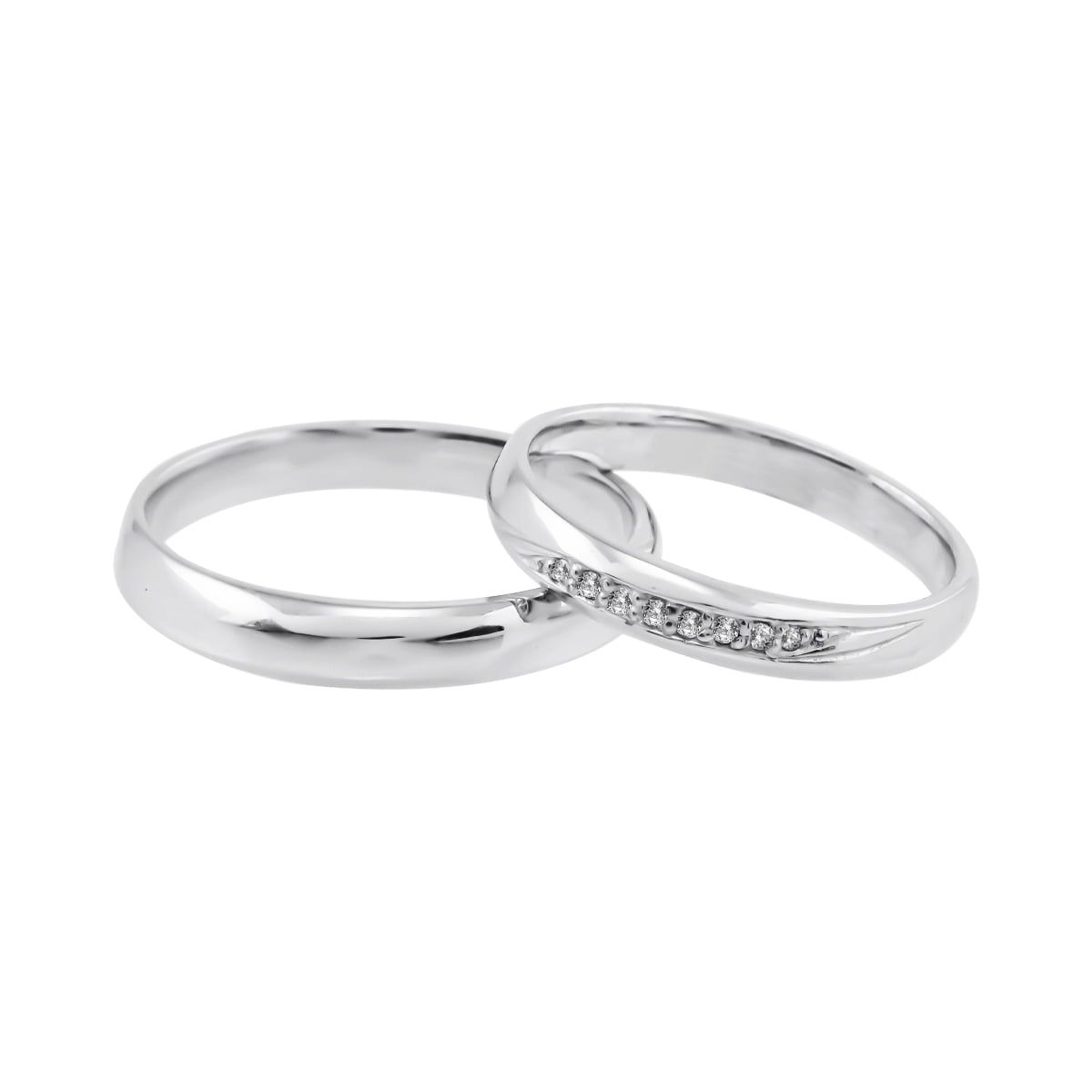  Nhẫn Cưới Vàng K18WG đính Kim cương Calista 18W00DDNG00395.1 