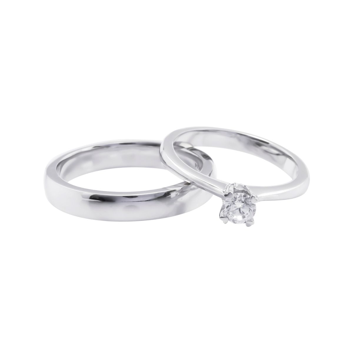  Nhẫn Cưới Vàng K14WG đính CZ Calista IERG06386 