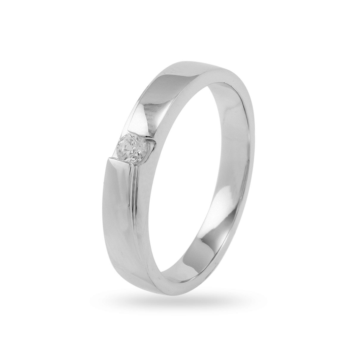  Nhẫn Cưới Vàng K14WG đính CZ Calista ERG80107 