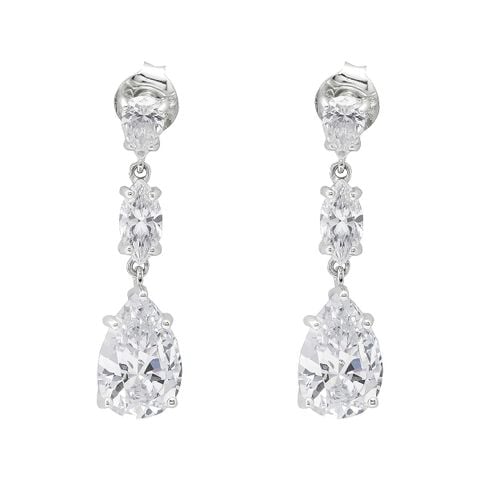 Bông Tai Bạc SV925 đính Gioialite Calista 05WCZOR5276.1