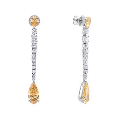 Bông Tai Bạc SV925 đính Gioialite Calista 05WCZOR5342DC