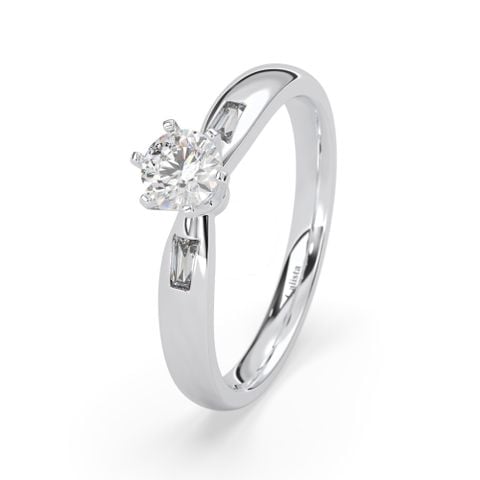 Nhẫn bach kim PT900 đính kim cương CZ 90WDDDDN00316