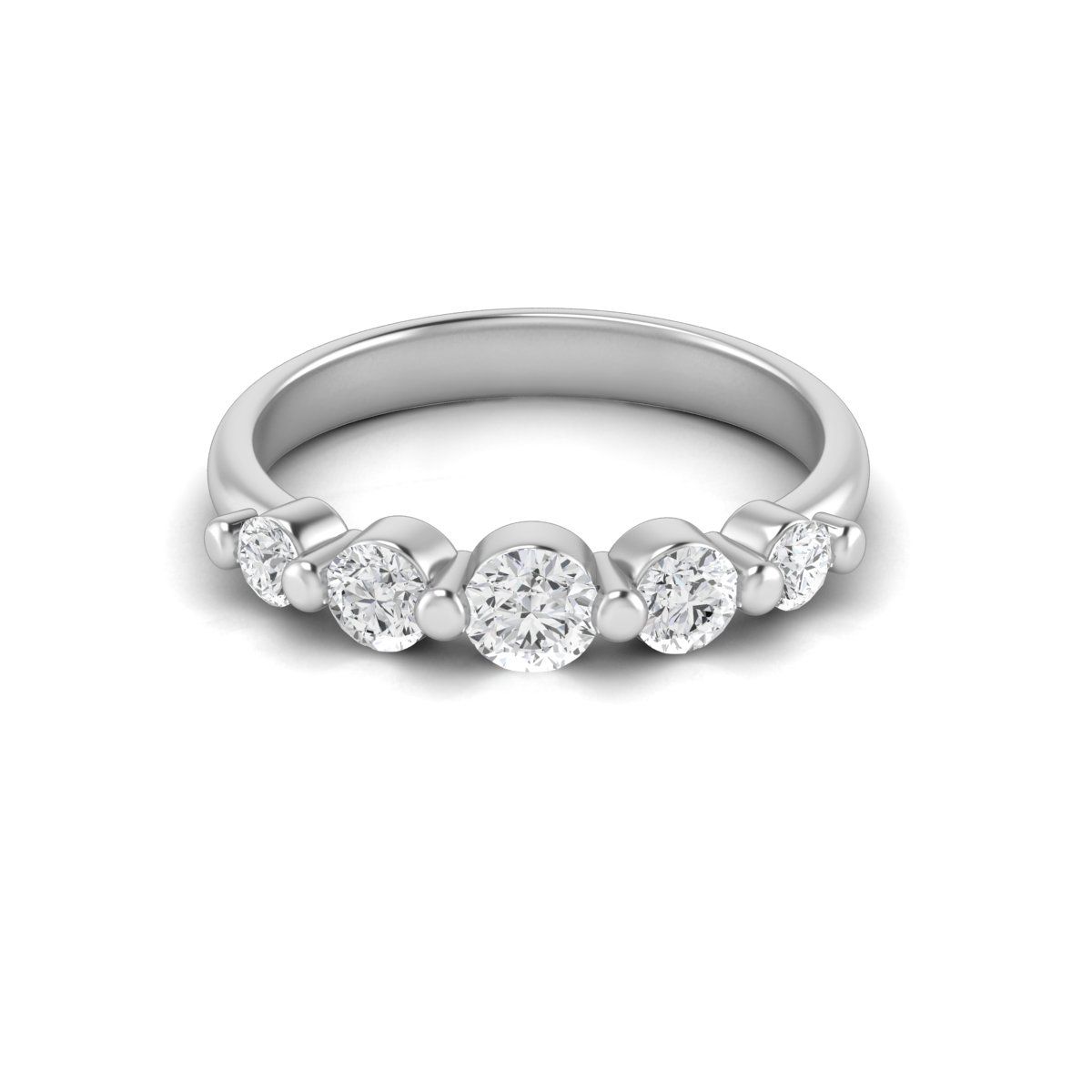  Nhẫn đính hôn Vàng K14WG đính Kim cương Calista AERG00440 