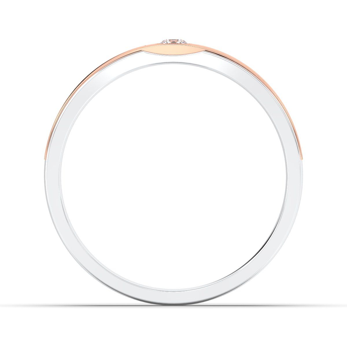  Nhẫn Cưới Vàng K14WG/K14PG đính Kim cương Calista AERG06384 