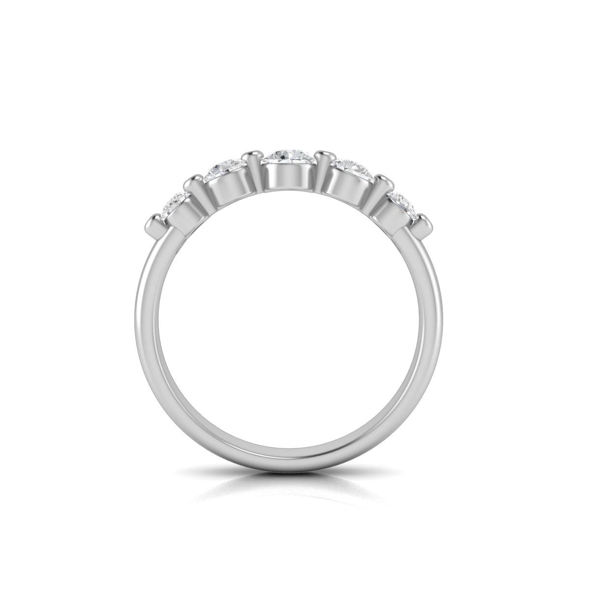  Nhẫn đính hôn Vàng K14WG đính Kim cương Calista AERG00440 