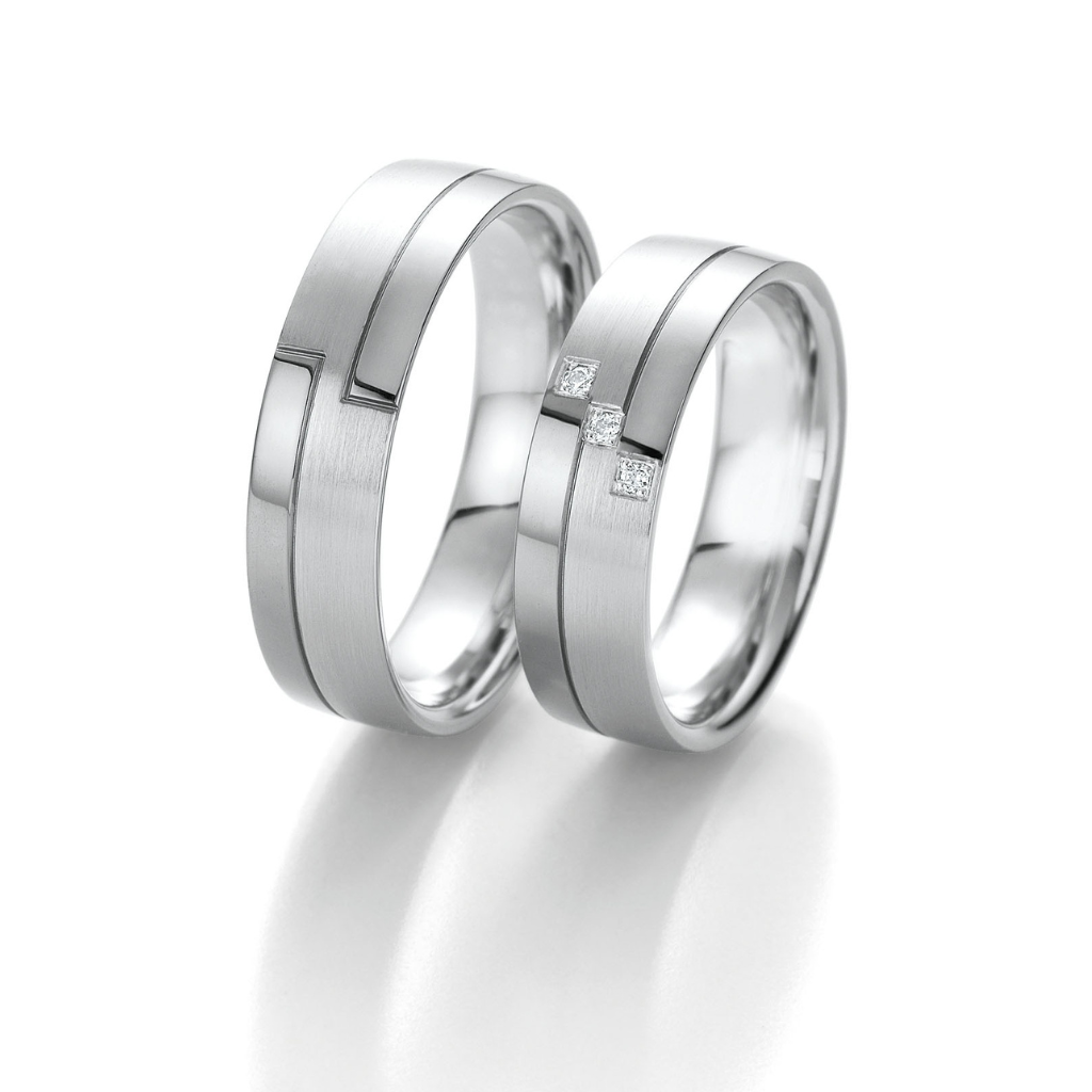  Nhẫn cưới Vàng 10K/14K/18K/Bạch kim PT900 Calista Black and White 2 6325 