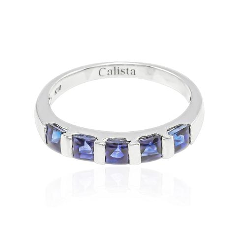 Nhẫn Vàng K10WG đính Sapphire Calista ABRG05231