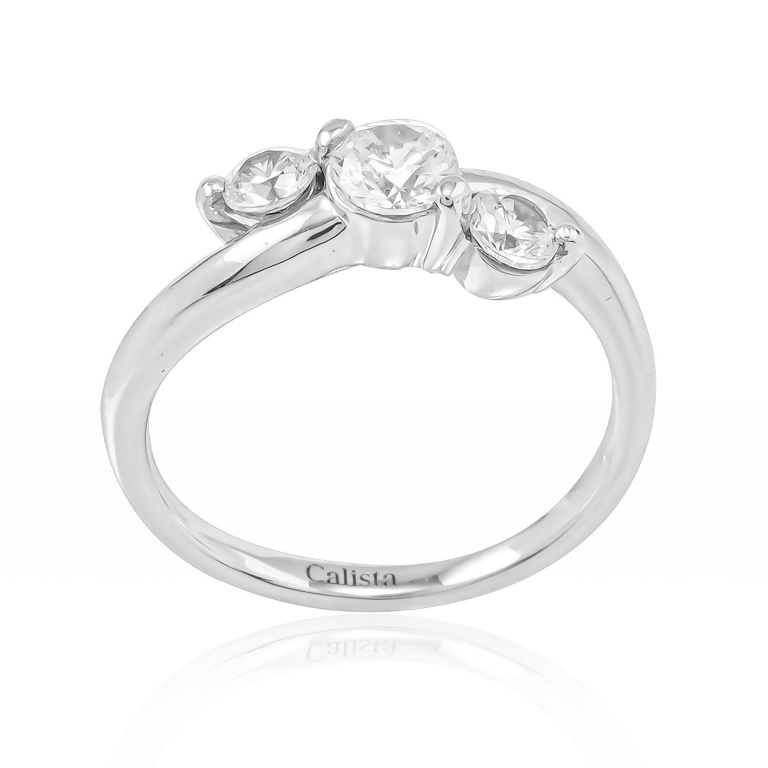  Nhẫn Vàng K10WG đính CZ Calista ABRG05235 