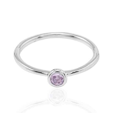 Nhẫn Vàng K10WG đính Amethyst Calista ABRG60001