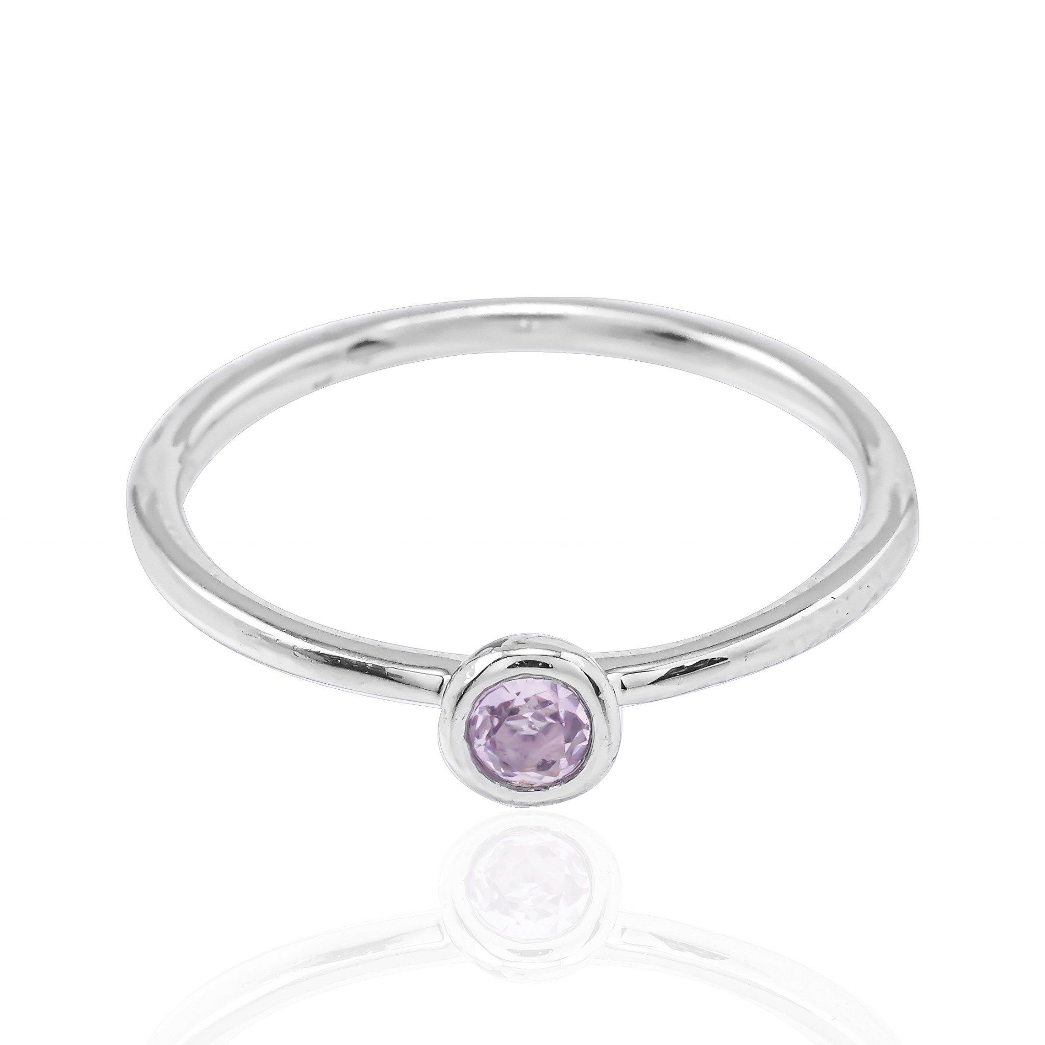  Nhẫn Vàng K10WG đính Amethyst Calista ABRG60001 