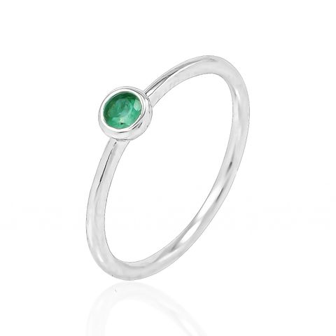 Nhẫn Vàng K10WG đính Emerald Calista ABRG60004