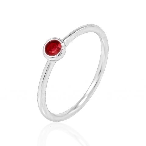 Nhẫn Vàng K10WG đính Red Agate Calista ABRG60006