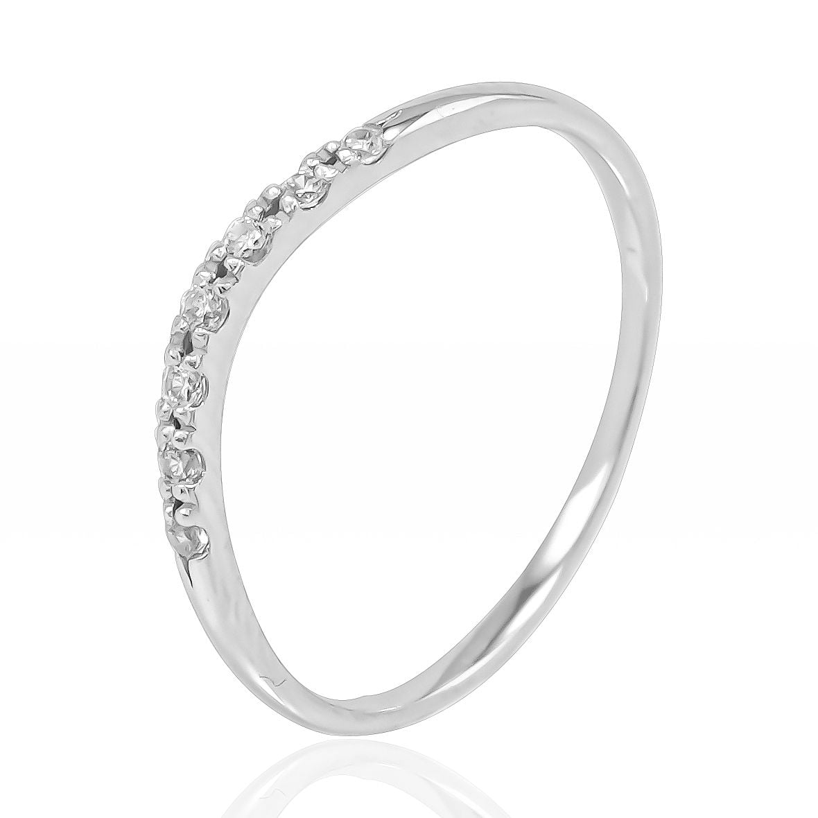  Nhẫn Vàng K10WG đính CZ Calista ABRG60022 