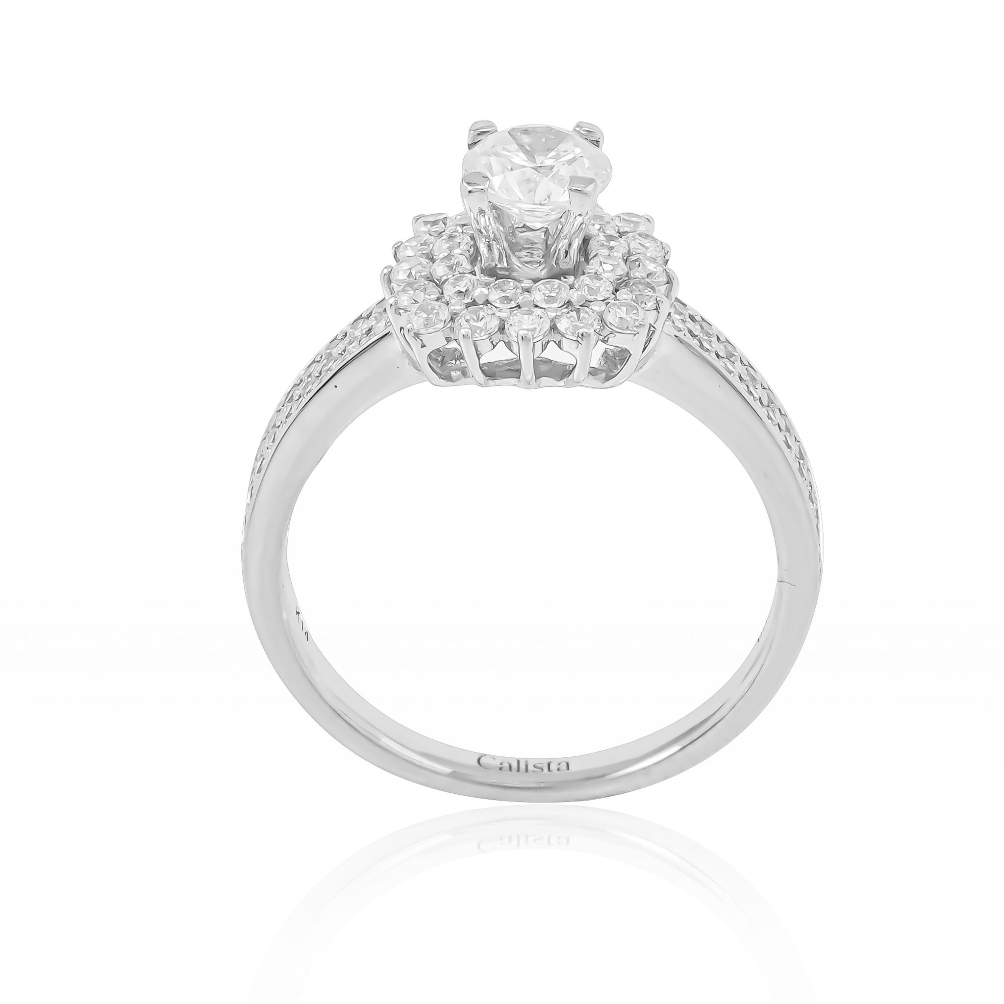  Nhẫn Vàng K14WG đính CZ Calista AERG00141 