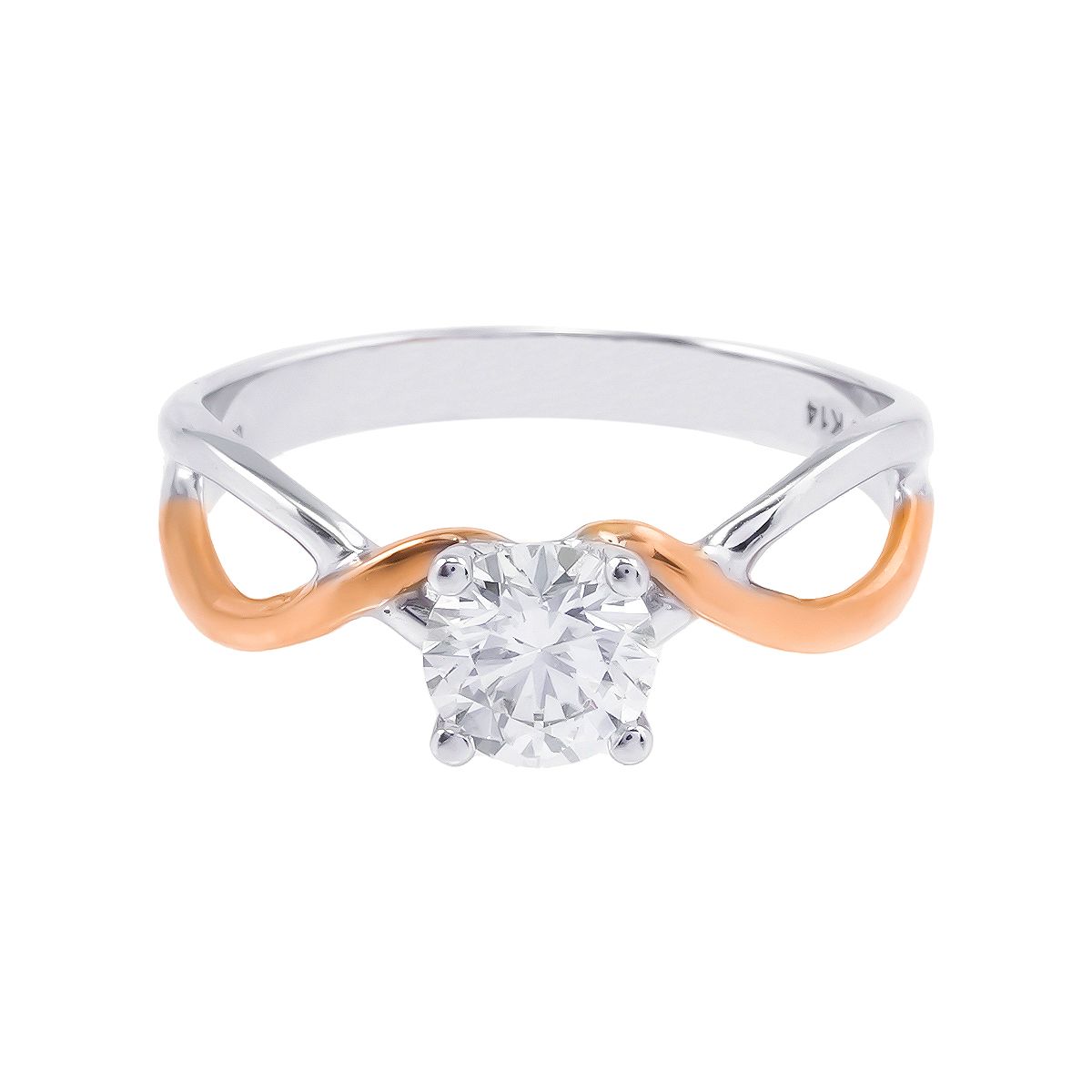  Nhẫn Vàng K14WG/K14PG đính Kim cương Calista AERG00437 