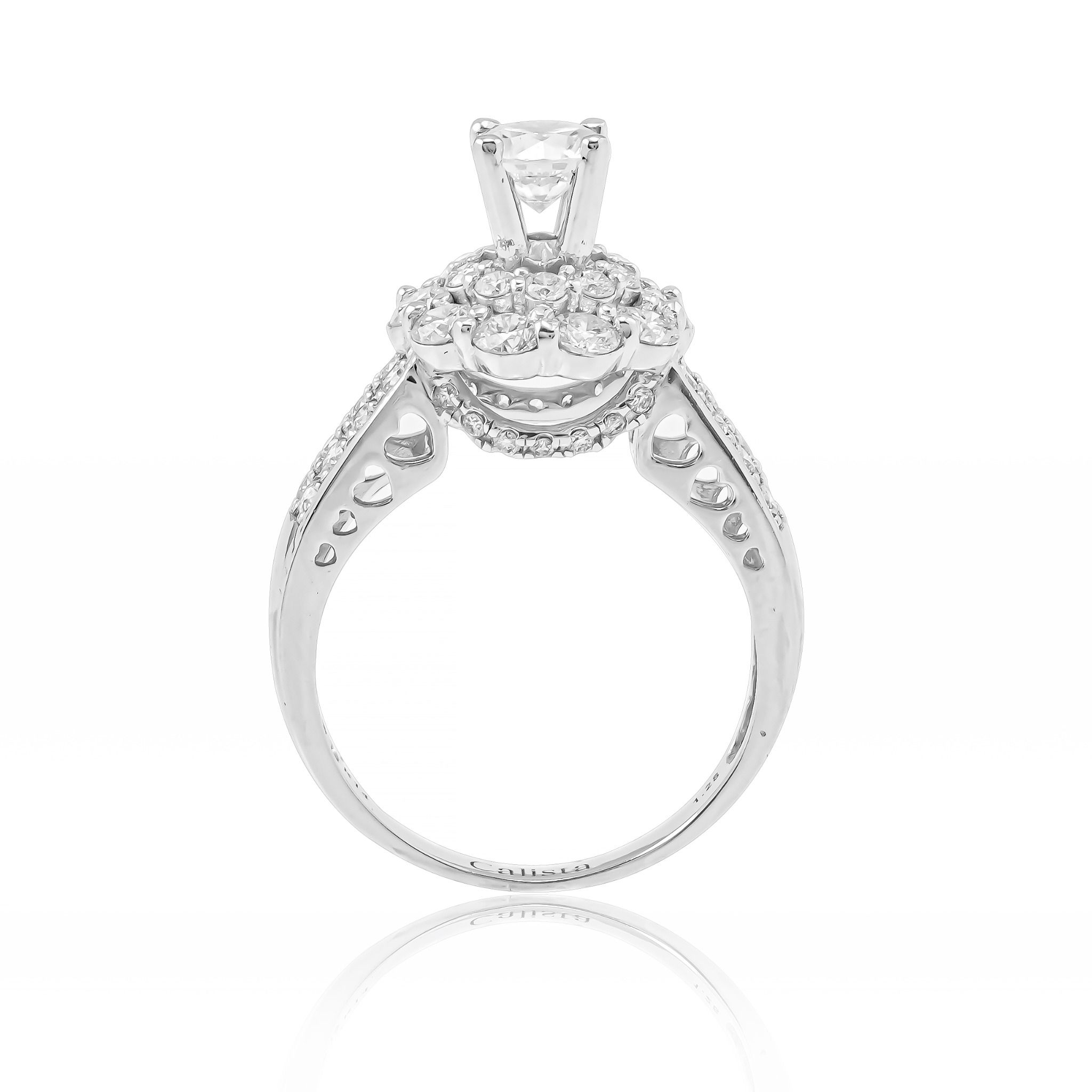  Nhẫn Vàng K14WG đính CZ Calista AERG05163 