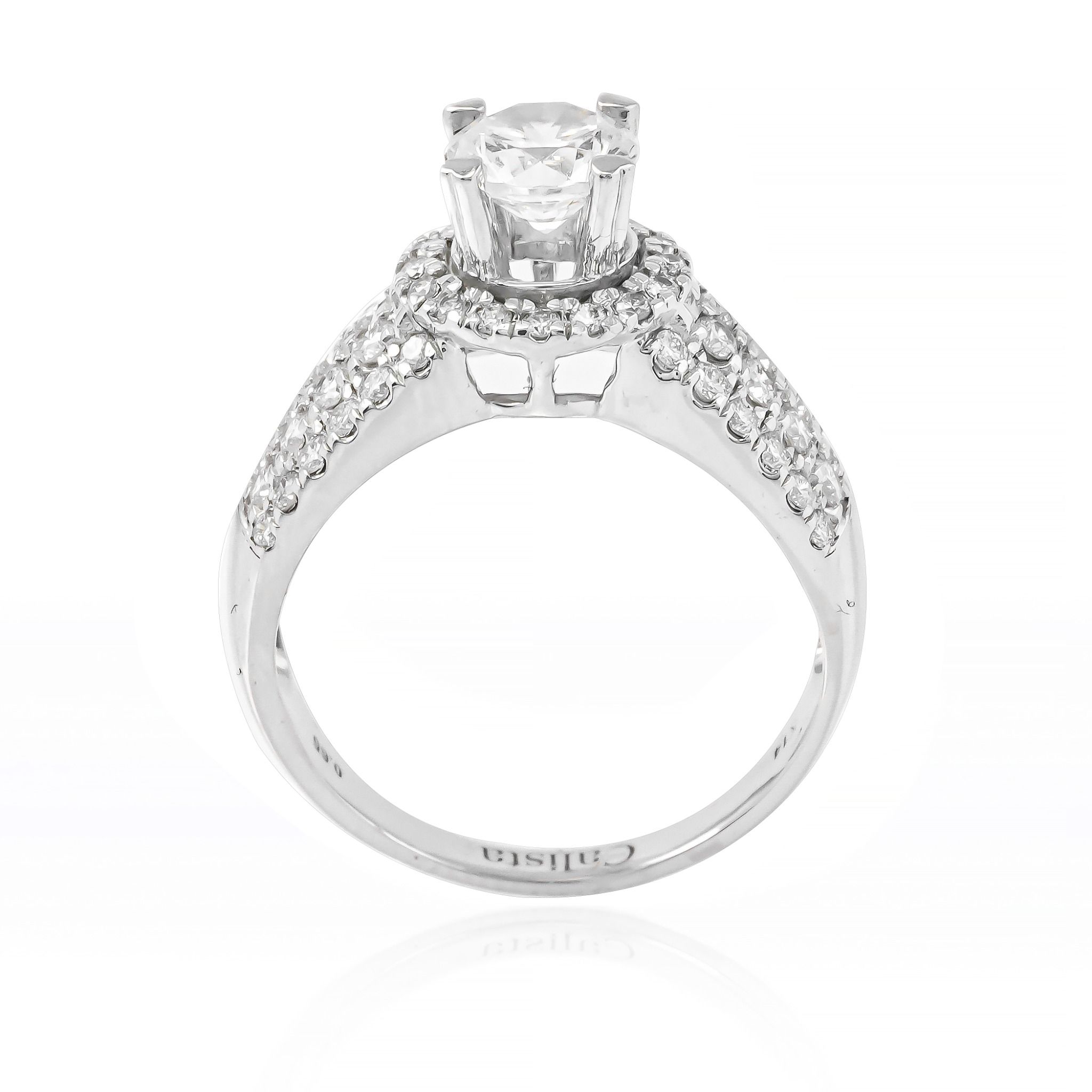  Nhẫn Vàng K14WG đính CZ Calista AERG05164 