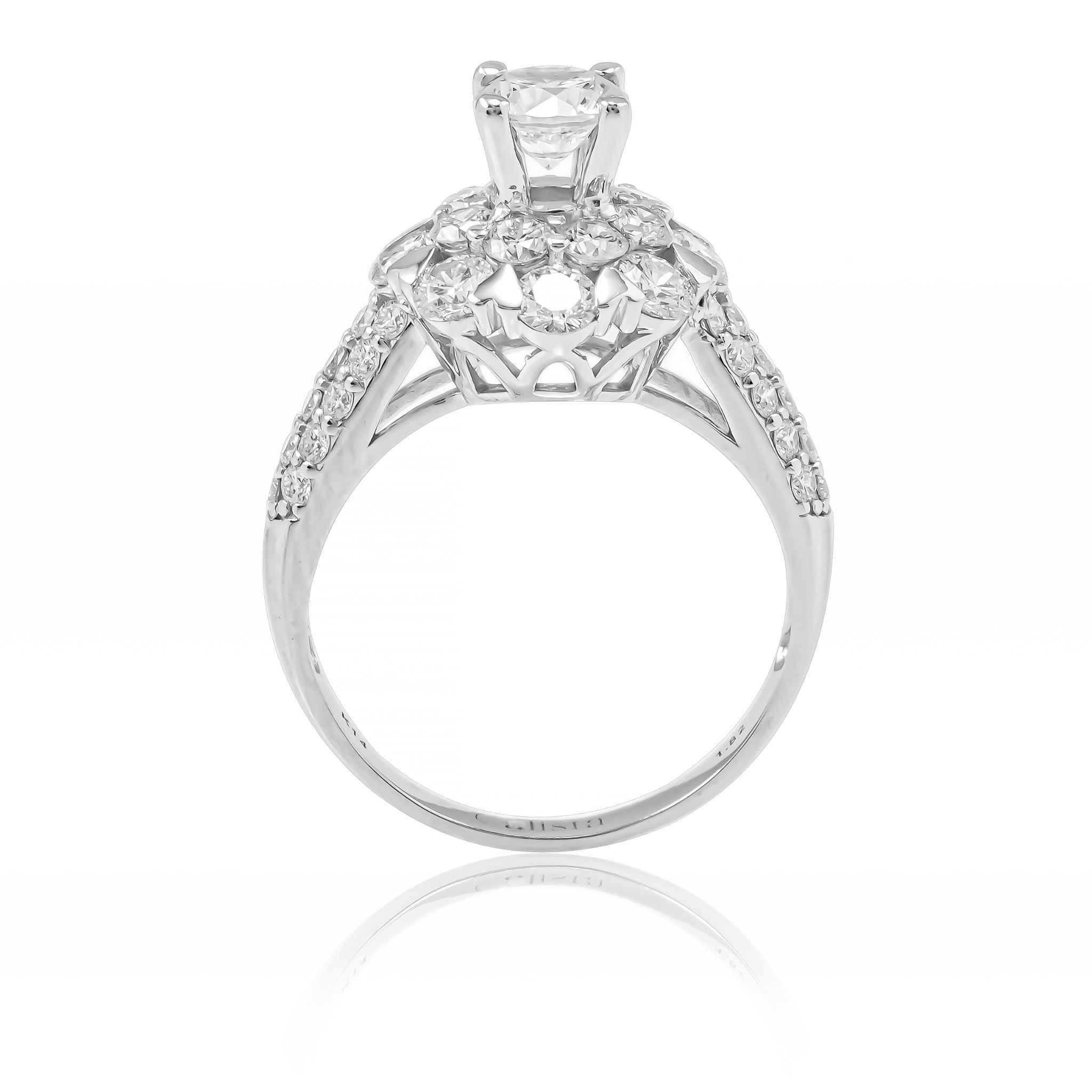  Nhẫn Vàng K14WG đính CZ Calista AERG05166 