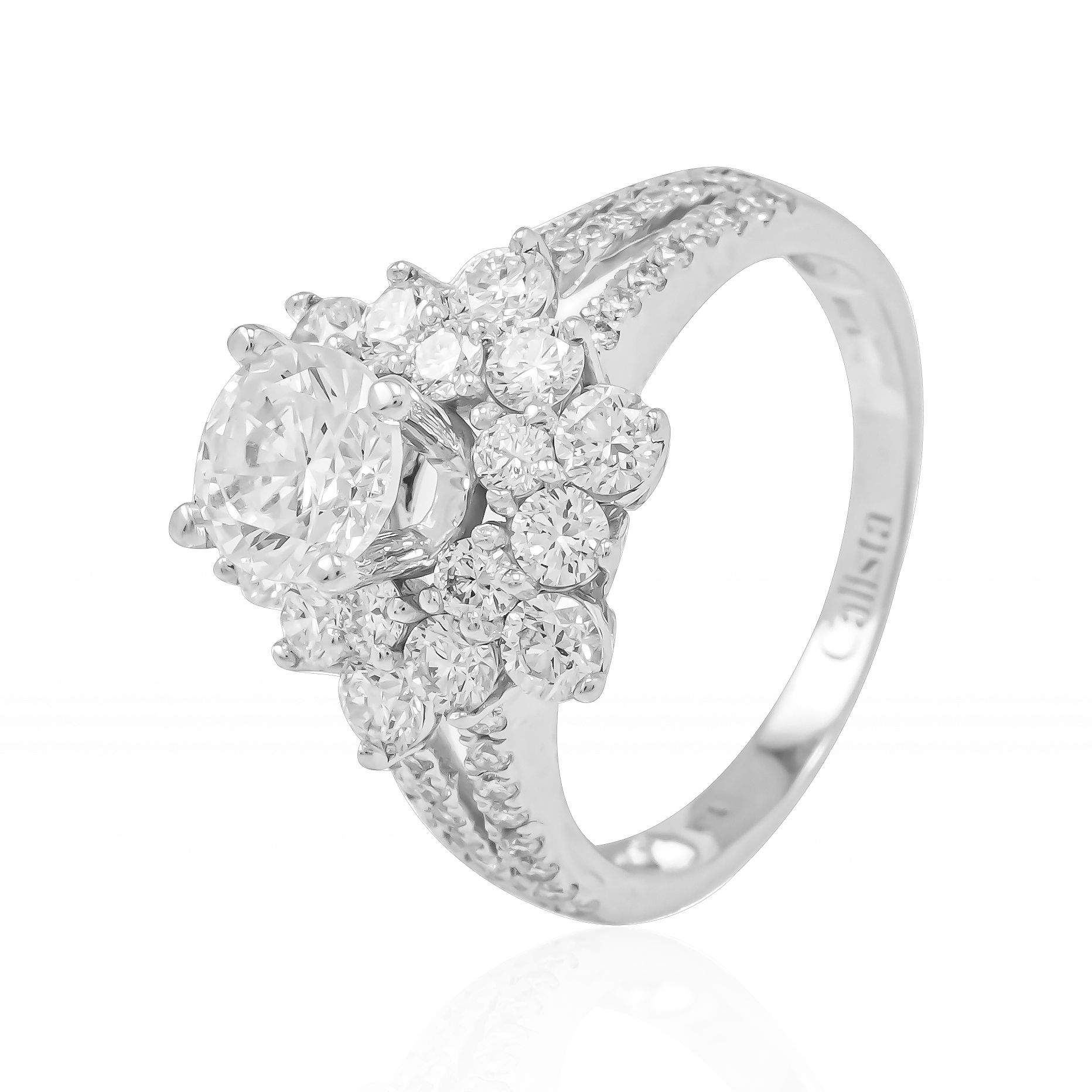  Nhẫn Vàng K14WG đính CZ Calista AERG05168 