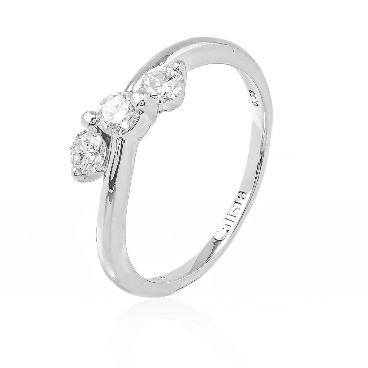  Nhẫn Vàng K14WG đính Kim cương Calista AERG05213 