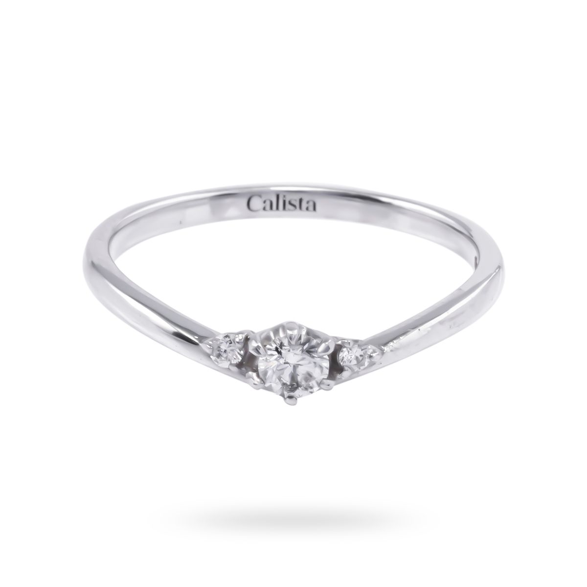  Nhẫn Vàng K14WG đính Kim cương Calista AERG05223 