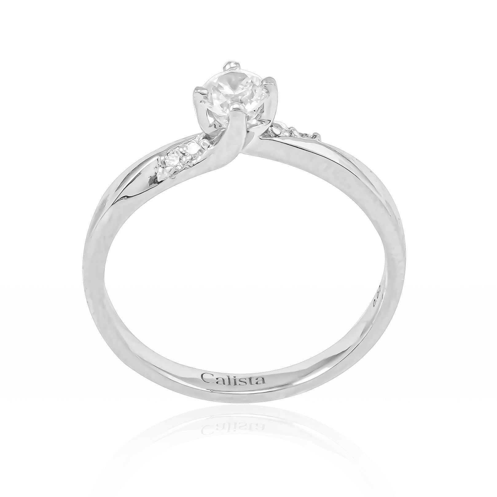  Nhẫn Vàng K14WG đính CZ Calista AERG05225 