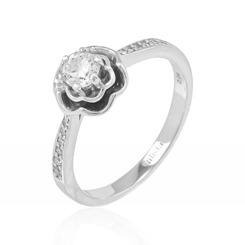 Nhẫn Vàng K14WG đính CZ Calista AERG05227