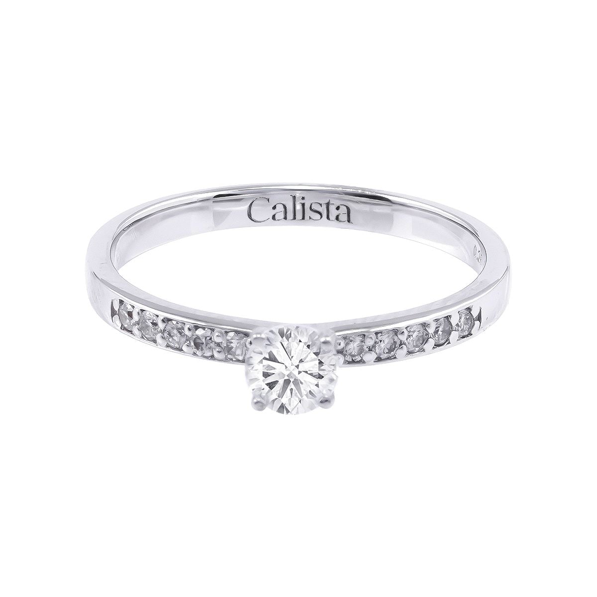  Nhẫn Vàng K14WG đính Kim cương Calista AERG05228 