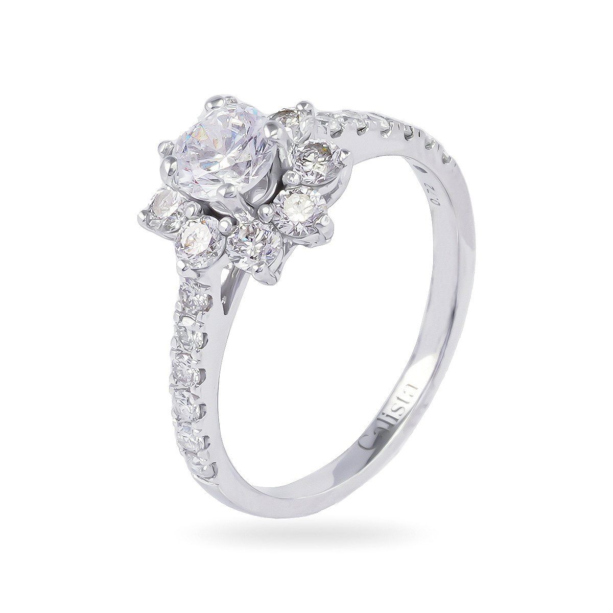  Nhẫn Vàng K14WG đính CZ Calista AERG05249 