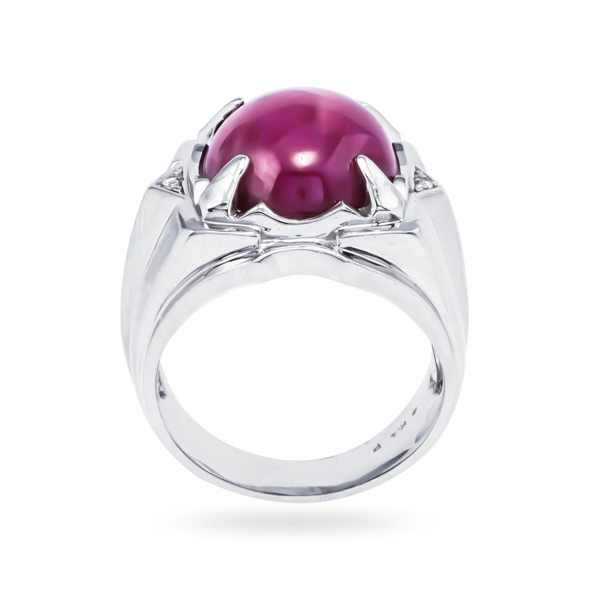  Nhẫn Vàng K14WG đính Ruby Calista AERG70079 