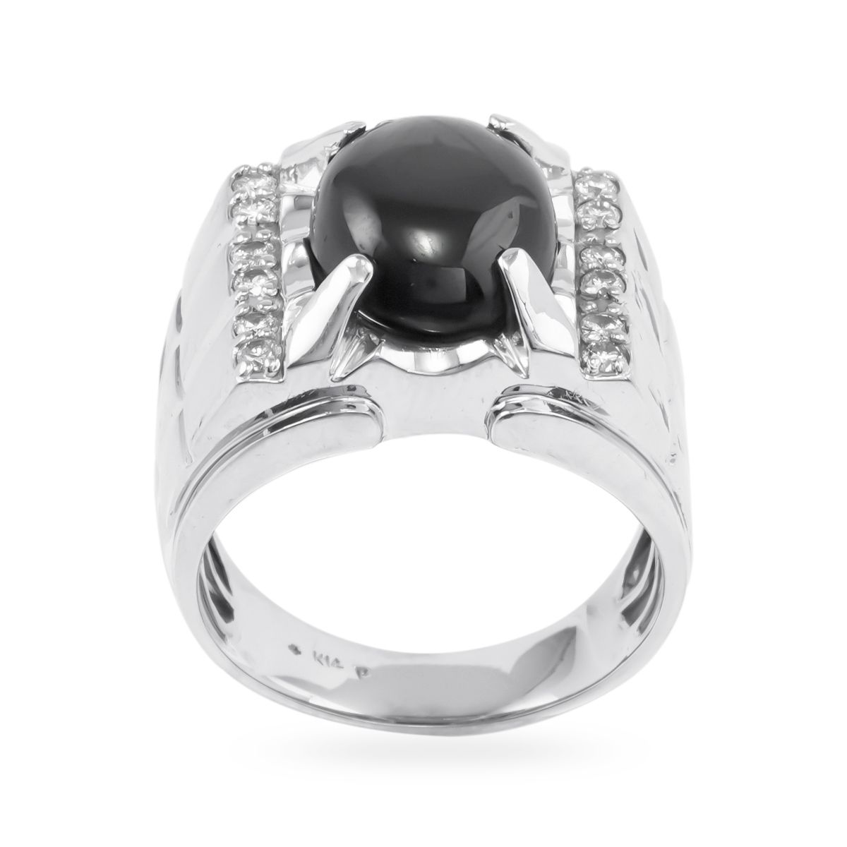  Nhẫn Vàng K14WG đính Sapphire Calista AERG70081 