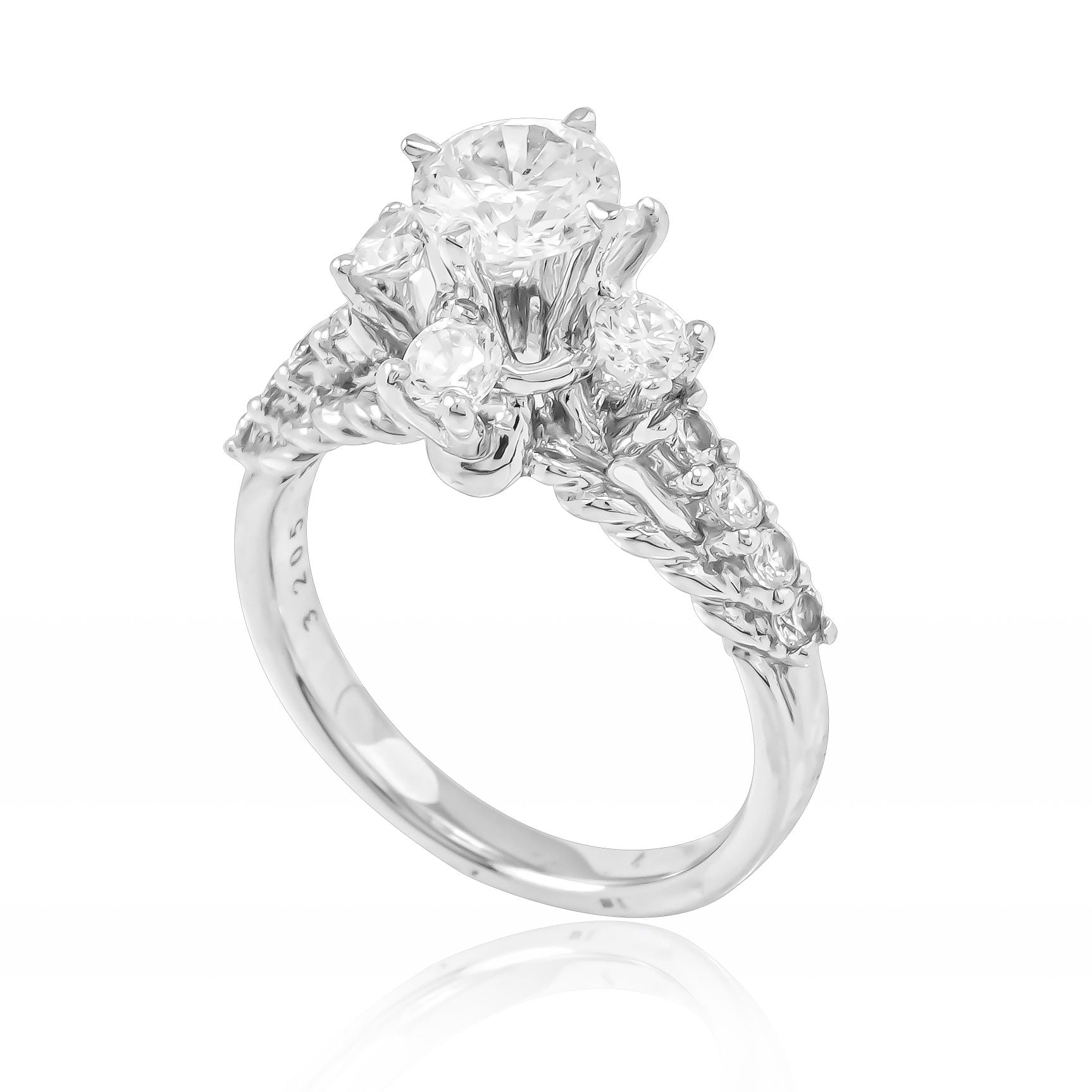  Nhẫn Vàng K14WG đính CZ Calista AERG80131 