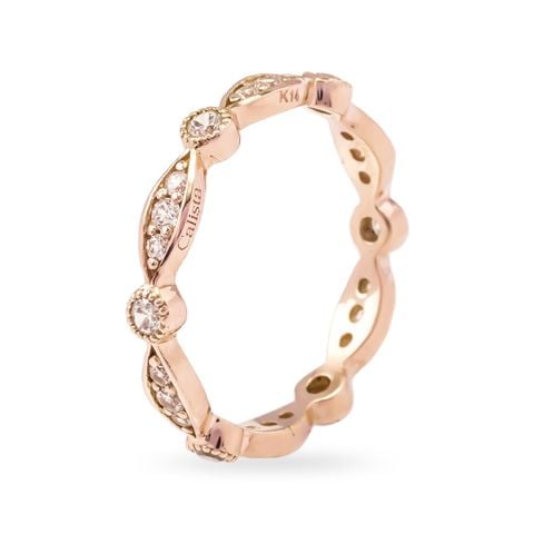 Nhẫn Vàng K14PG đính CZ Calista AFRG00439