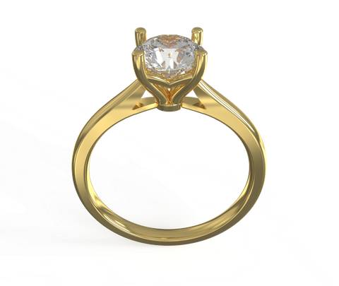 Nhẫn Đính Hôn Vàng K14YG Đính Đá Moissanite Solitaire Calista 14WMS00WRG24031.1