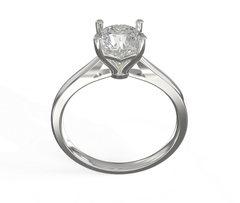 Nhẫn Đính Hôn Vàng K14 Đính Đá Moissanite Solitaire Calista 14WMS00WRG24031.1